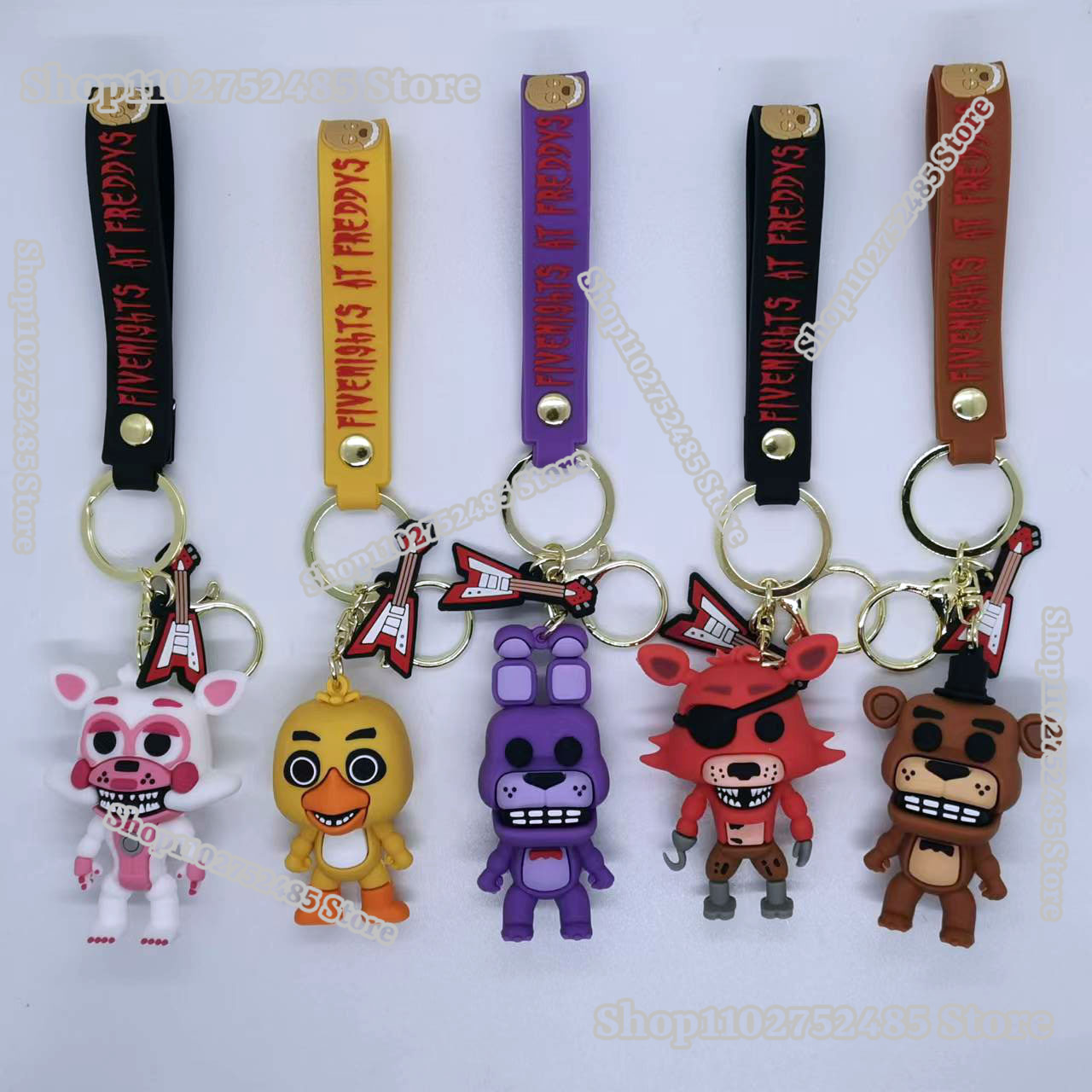Carabiner Keychain - 5pcs Gantungan Kunci Figur Anime FNAF