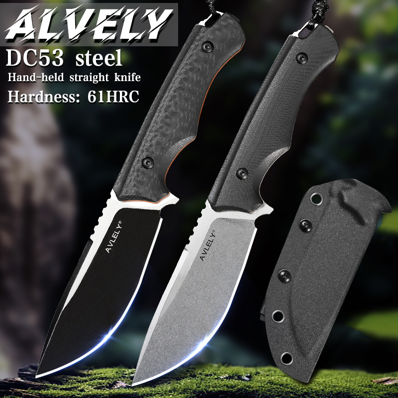 Edc Fixed Blade Deep Carry - Pisau Lurus Bilah Tetap Baja DC53,