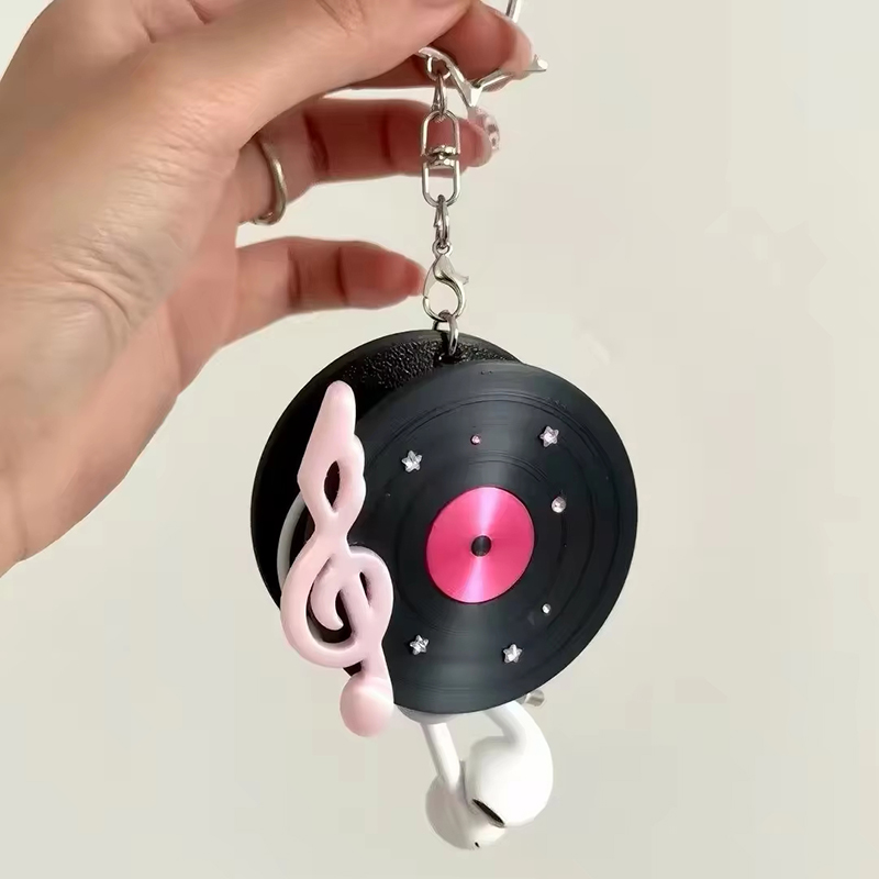 Cable Winder Keychain - Gantungan Kunci Pengatur Kabel Headphone Vinyl