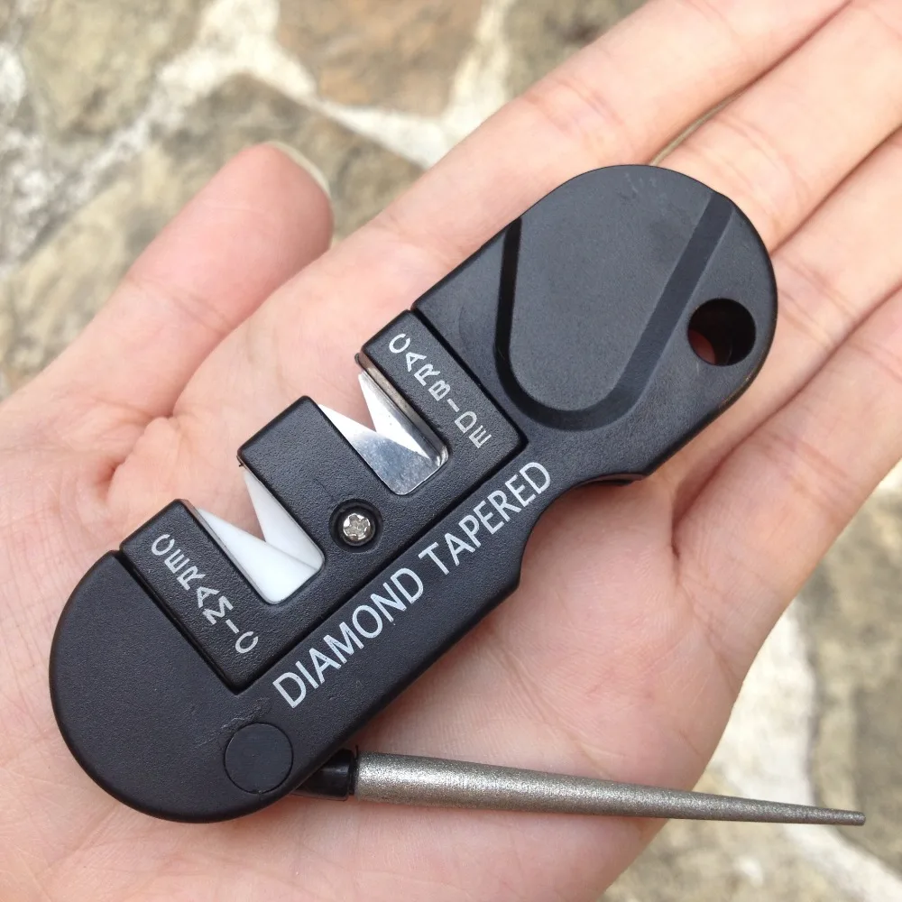 Pocket Knife Ceramic - Alat Pengasah Pisau Portabel 4-in-1, Terbuat