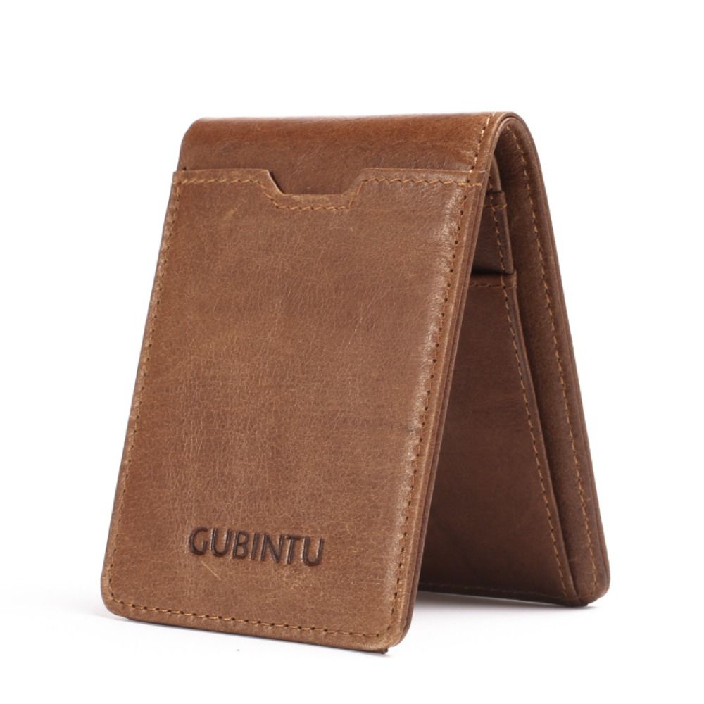 Money Clip Magnetic - Dompet Pria Kulit Asli Tipis Vintage