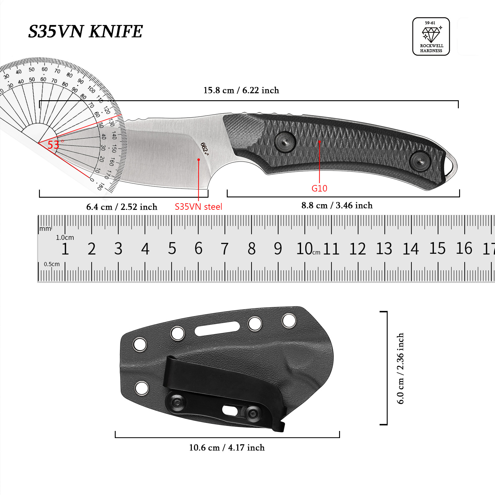Alat Multifungsi EDC Portabel  - Edc Fixed Blade Deep Carry ulasan dan harga
