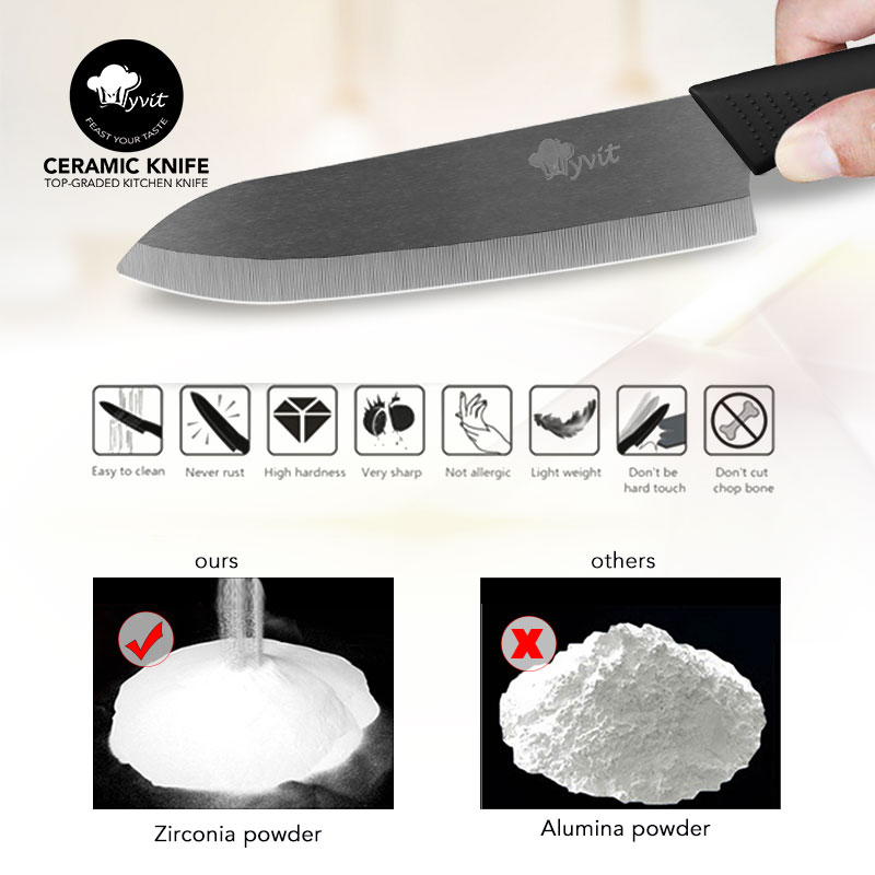 Set Pisau Dapur Keramik 3 4 5  - Pocket Knife Ceramic ulasan dan harga
