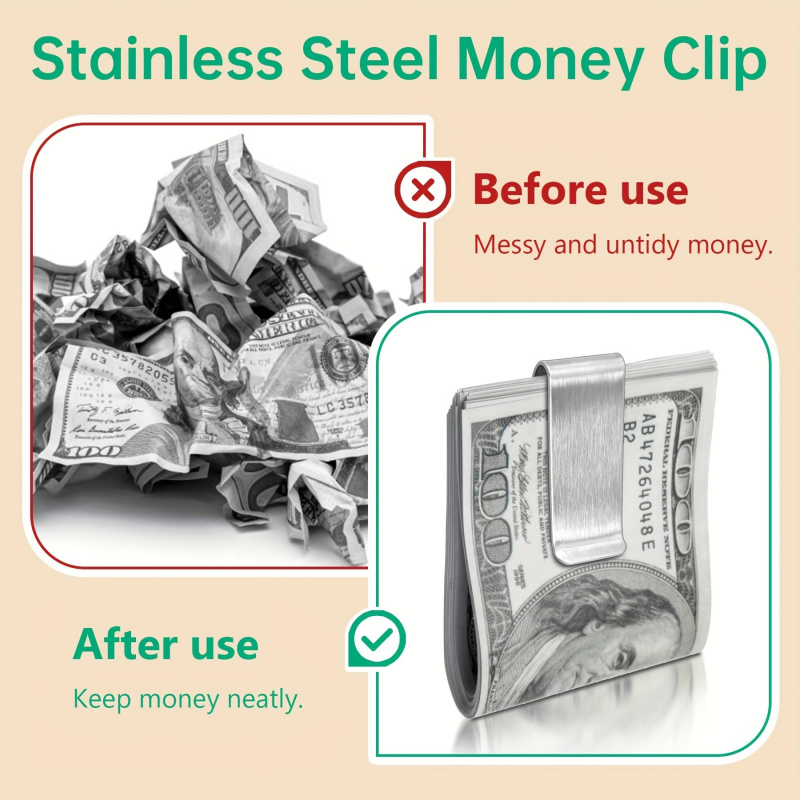 20PCS Dompet Tipis Stainless S - Money Clip Magnetic ulasan dan harga