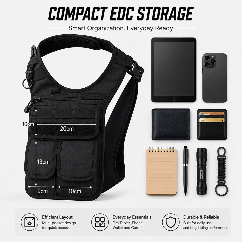 Tas Alat Taktis Tersembunyi di - Edc Concealed Carry Bag ulasan dan harga